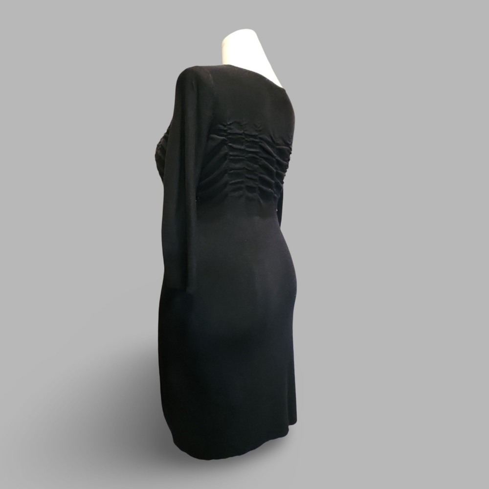 ☆Versatile Black Sweater Dress By Madison 3/4 sleeve Goth Emo scene warm & cozy - Picture 5 of 10